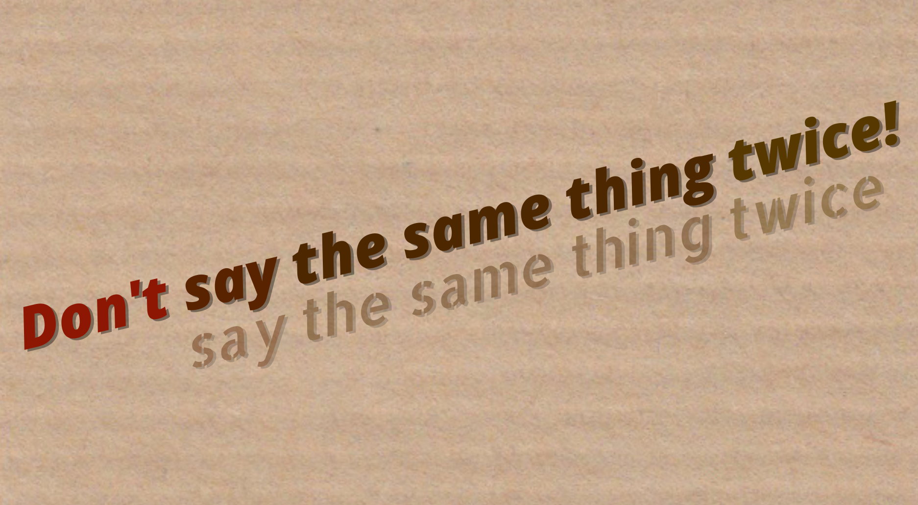 English Café Don't say the same thing twice!